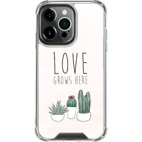 Love Grows Here iPhone 16 Pro Clear Case